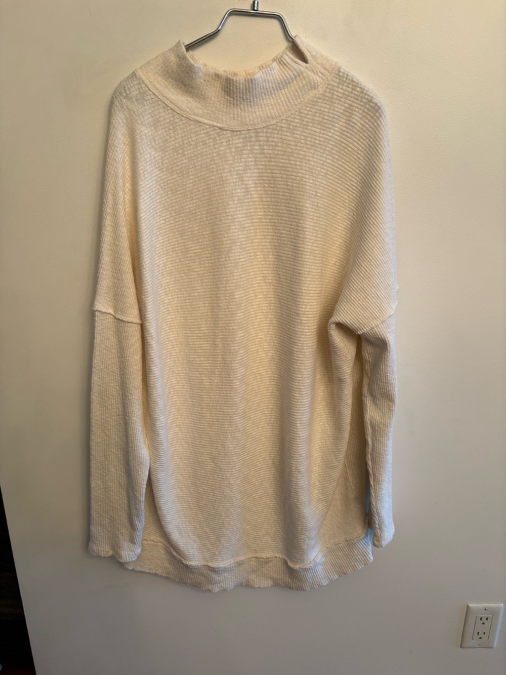 We The Free Cream Free People Cream Mini Dress / Tunic Sweater size Large